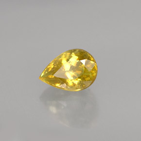 0.98캐럿 천연 골든 스펜(티타나이트), 배 모양, 7.1×5 mm, VS