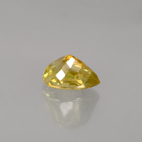 0.98캐럿 천연 골든 스펜(티타나이트), 배 모양, 7.1×5 mm, VS