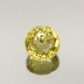 0.36캐럿 천연 골든 스펜(티타나이트), 라운드 컷, 4.24 mm, VVS