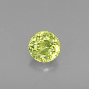 0.36캐럿 천연 그린 스펜(티타나이트), 라운드 컷, 4.16 mm, VS