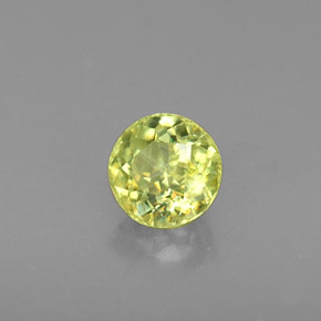 0.36캐럿 천연 그린 스펜(티타나이트), 라운드 컷, 4.16 mm, VS