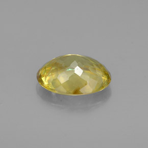 0.92캐럿 천연 골든 옐로우 스펜(티타나이트), 타원형 컷, 7×5.5 mm, VVS-VS