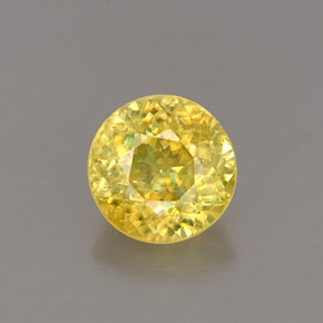 0.80캐럿 천연 골든 스펜(티타나이트), 라운드 컷, 5.50 mm, VVS-VS