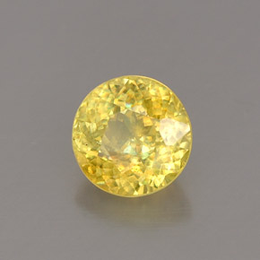 0.80캐럿 천연 골든 스펜(티타나이트), 라운드 컷, 5.50 mm, VVS-VS