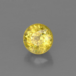 0.73캐럿 천연 골든 스펜(티타나이트), 라운드 컷, 5.11 mm, VVS-VS