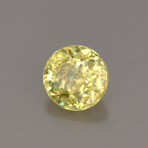 0.72캐럿 천연 골든 스펜(티타나이트), 라운드 컷, 5.37 mm, VS