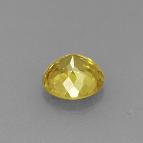 0.69캐럿 천연 골든 스펜(티타나이트), 라운드 컷, 5.34 mm, VS