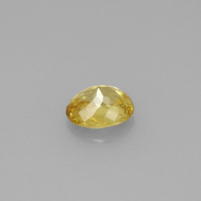 0.75캐럿 천연 골든 옐로우 스펜(티타나이트), 타원형 컷, 6.2×5 mm, VS