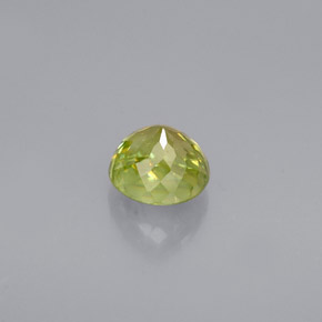 0.75캐럿 천연 골든 그린 스펜(티타나이트), 라운드 컷, 5.19 mm, VS