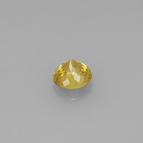 0.56캐럿 천연 골든 옐로우 스펜(티타나이트), 라운드 컷, 4.87 mm, VS-SI