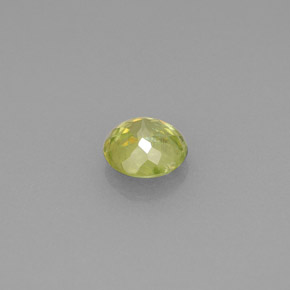 0.62캐럿 천연 라임 그린 스펜(티타나이트), 라운드 컷, 5.20 mm, VS-SI