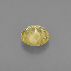 0.51캐럿 천연 골든 옐로우 스펜(티타나이트), 라운드 컷, 4.87 mm, VVS-VS