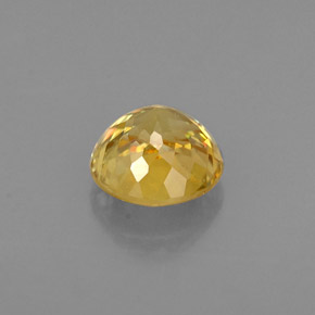 0.64캐럿 천연 골든 스펜(티타나이트), 라운드 컷, 5.09 mm, VS