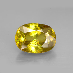 5.61캐럿 천연 멀티컬러 스펜(티타나이트), 타원형 컷, 12.5×9.1 mm, VVS
