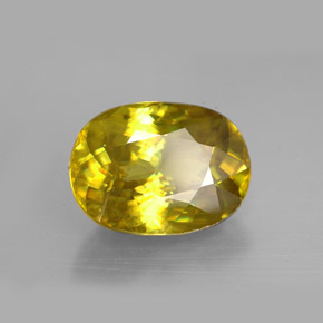 5.61캐럿 천연 멀티컬러 스펜(티타나이트), 타원형 컷, 12.5×9.1 mm, VVS