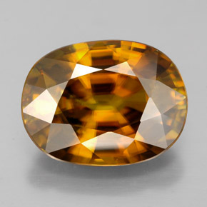 7.00캐럿 천연 멀티컬러 스펜(티타나이트), 타원형 컷, 13.4×10.2 mm, IF