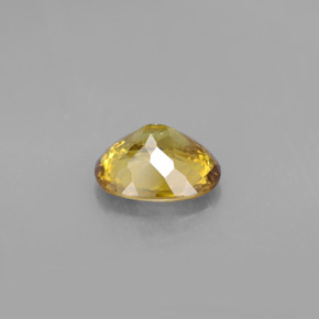 1.59캐럿 천연 골든 옐로우 스펜(티타나이트), 타원형 컷, 8.2×6.5 mm, VVS-VS