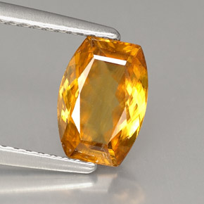 1.49캐럿 천연 골든 오렌지 스펜(티타나이트), 멋진 모양, 8.5×6.1 mm, VS