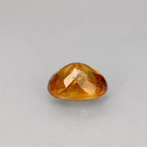 0.99캐럿 천연 골든 오렌지 스펜(티타나이트), 타원형 컷, 6.6×4.9 mm, VS