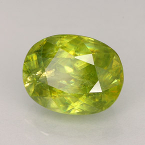 2.36캐럿 천연 멀티컬러 스펜(티타나이트), 타원형 컷, 9×7 mm, SI