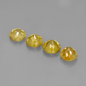 캐럿 천연 녹빛 골든 스펜(티타나이트) 보석, 라운드 컷, 4.61 mm, VS