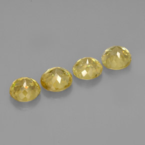 캐럿 천연 녹빛 골든 스펜(티타나이트) 보석, 라운드 컷, 4.79 mm, VS