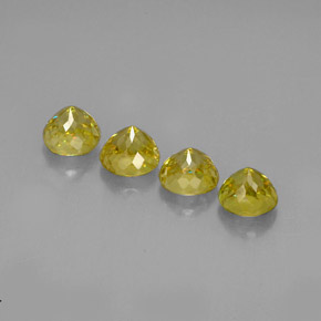캐럿 천연 녹빛 골든 스펜(티타나이트) 보석, 라운드 컷, 4.37 mm, VS