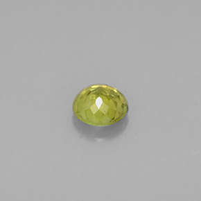0.46캐럿 천연 골든 그린 스펜(티타나이트), 라운드 컷, 4.79 mm, VS