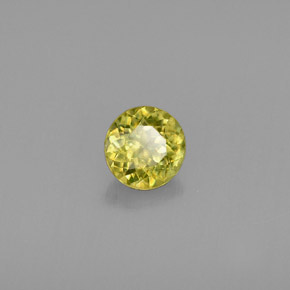 0.48캐럿 천연 골든 그린 스펜(티타나이트), 라운드 컷, 4.79 mm, VS