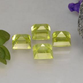 1.50캐럿 천연 담황색 스펜(티타나이트) 보석, 스퀘어, 3.9×3.7 mm, VS-SI