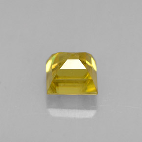 0.64캐럿 천연 녹빛 골든 스펜(티타나이트), 스퀘어, 4.4×4.4 mm, VS-SI