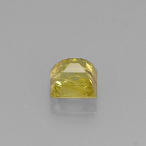 0.38캐럿 천연 녹빛 골든 스펜(티타나이트), 스퀘어, 3.8×3.7 mm, VS-SI