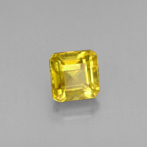 0.43캐럿 천연 골든 옐로우 스펜(티타나이트), 에메랄드 컷, 3.9×3.9 mm, VS-SI