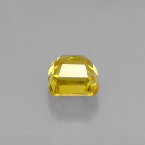 0.43캐럿 천연 골든 옐로우 스펜(티타나이트), 에메랄드 컷, 3.9×3.9 mm, VS-SI