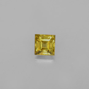 0.39캐럿 천연 녹빛 골든 스펜(티타나이트), 스퀘어, 4×3.9 mm, VS-SI