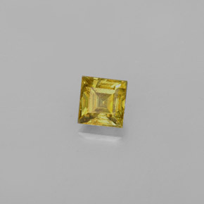 0.39캐럿 천연 녹빛 골든 스펜(티타나이트), 스퀘어, 4×3.9 mm, VS-SI
