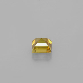 0.39캐럿 천연 녹빛 골든 스펜(티타나이트), 스퀘어, 4×3.9 mm, VS-SI