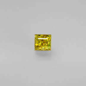 0.46캐럿 천연 녹빛 골든 스펜(티타나이트), 스퀘어, 3.6×3.5 mm, VS
