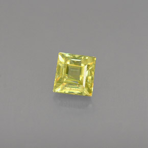 0.37캐럿 천연 녹빛 골든 스펜(티타나이트), 스퀘어, 3.8×3.8 mm, VS-SI