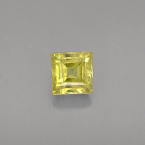 0.36캐럿 천연 녹빛 골든 스펜(티타나이트), 스퀘어, 3.8×3.8 mm, VS-SI