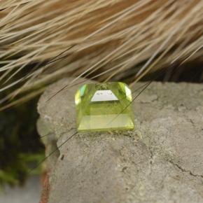 0.57캐럿 천연 골든 그린 스펜(티타나이트), 스퀘어, 4.5×4.3 mm, VS-SI