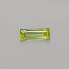 0.41캐럿 천연 골든 그린 스펜(티타나이트), 바게트, 7.2×2.9 mm, VVS-VS