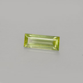 0.41캐럿 천연 골든 그린 스펜(티타나이트), 바게트, 7.2×2.9 mm, VVS-VS