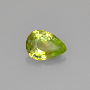0.67캐럿 천연 골든 그린 스펜(티타나이트), 배 모양, 6.7×5 mm, VVS-VS