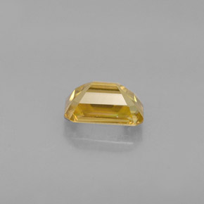 0.63캐럿 천연 골든 옐로우 스펜(티타나이트), 에메랄드 컷, 5.9×3.7 mm, VVS-VS