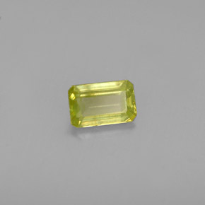 0.45캐럿 천연 골든 그린 스펜(티타나이트), 에메랄드 컷, 5.5×3.5 mm, VS