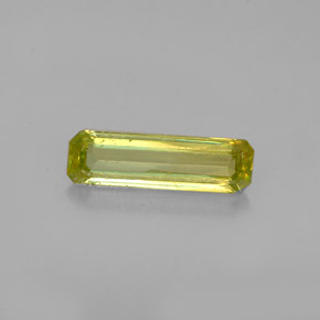0.97캐럿 천연 골든 그린 스펜(티타나이트), 에메랄드 컷, 11.3×3.4 mm, VS-SI