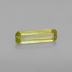 0.97캐럿 천연 골든 그린 스펜(티타나이트), 에메랄드 컷, 11.3×3.4 mm, VS-SI