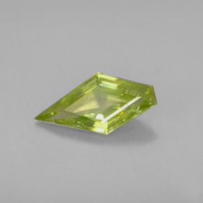1.23캐럿 천연 골든 그린 스펜(티타나이트), 멋진 모양, 12×6 mm, VS-SI
