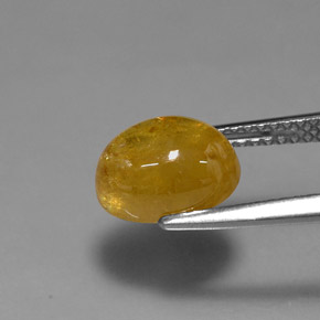 3.24캐럿 천연 골든 옐로우 스펜(티타나이트), 타원형 컷, 9.3×7.2 mm, 투명한